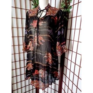 Asos Maternity Sheer Print Mesh Tunic Dress